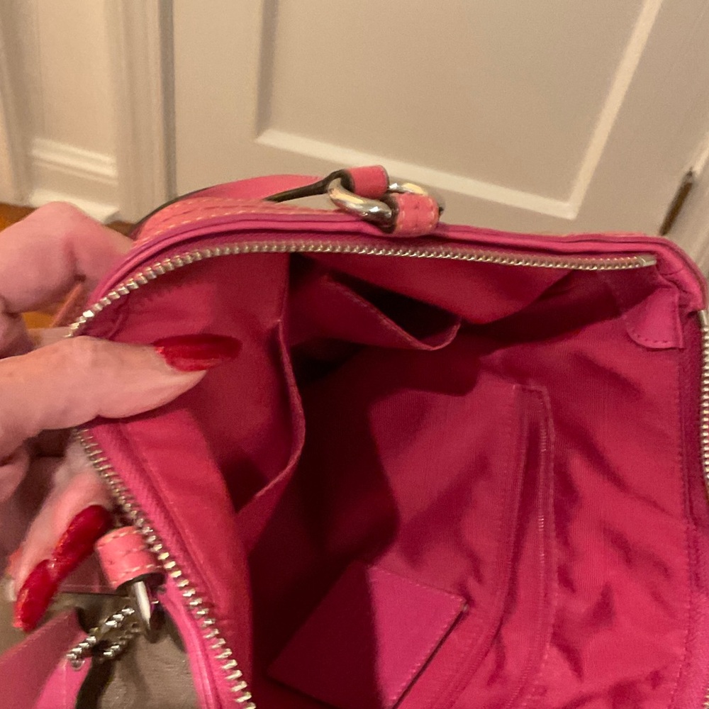 Coach Carriage Tan Tote with Pink Accents - Picture 8 of 10
